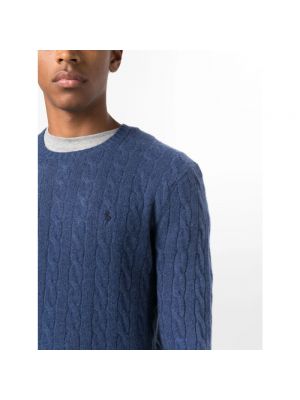 Sweter z okrągłym dekoltem Polo Ralph Lauren niebieski