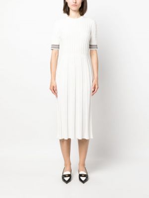 Sukienka mini plisowana Thom Browne biała