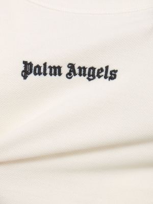 Bavlnený tank top Palm Angels biela