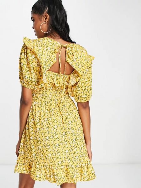 Платье мини In The Style желтое
