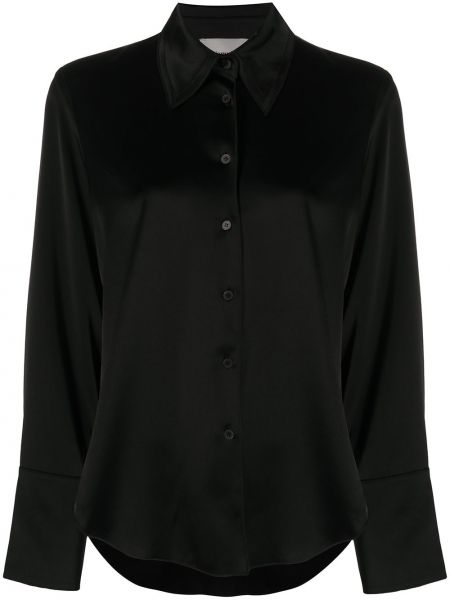 Camisa de raso Nanushka negro