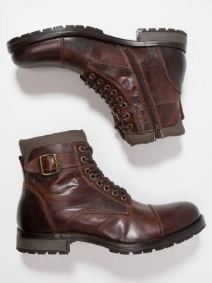 Ботинки на шнуровке Jack & Jones коричневые