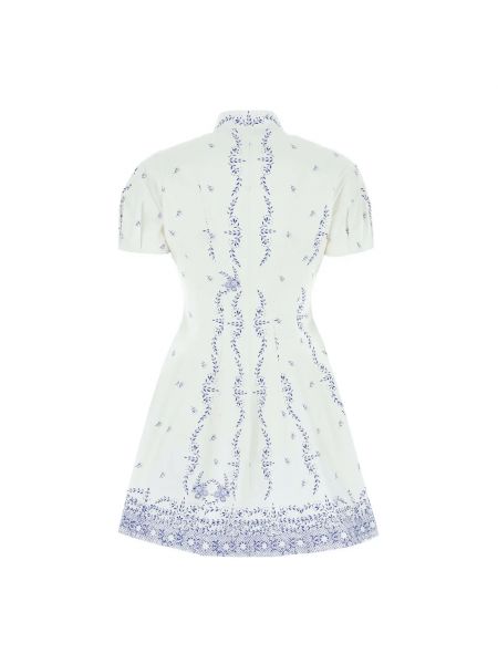 Mini vestido de algodón con estampado de encaje Philosophy Di Lorenzo Serafini blanco