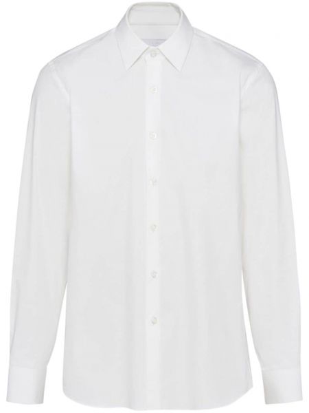 Bombažna srajca Prada bela