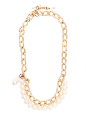 Vėrinys su perlais Dolce & Gabbana auksinė