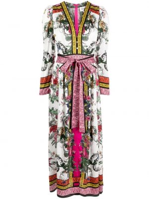 Robe longue à fleurs à imprimé Marchesa Rosa