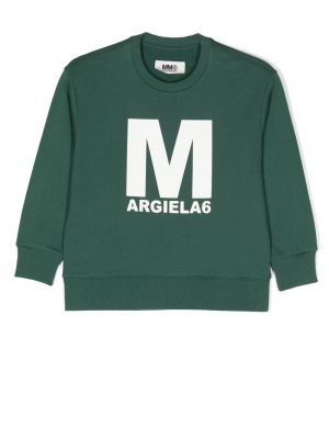 Hoodie för tjejer Mm6 Maison Margiela Kids grön