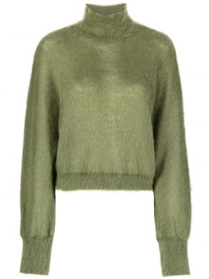 Плетен пуловер Alberta Ferretti зелено