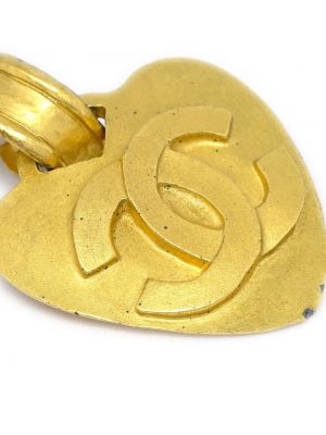 Boucles d'oreilles à imprimé à boucle Chanel Pre-owned doré