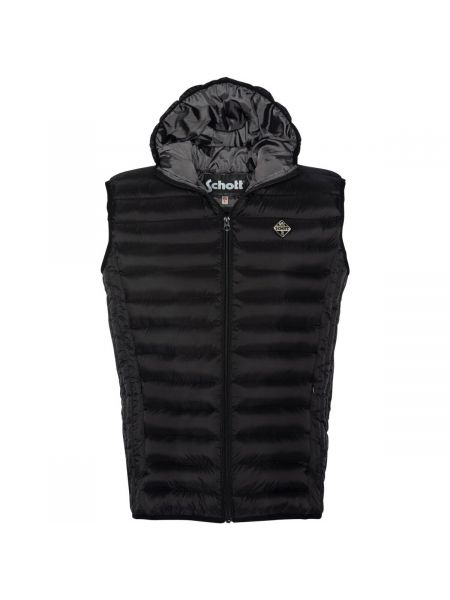Czarna pikowana kurtka Schott