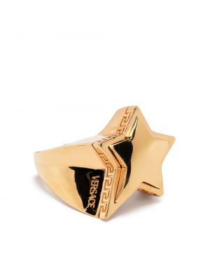 Със звездички пръстен Versace златисто