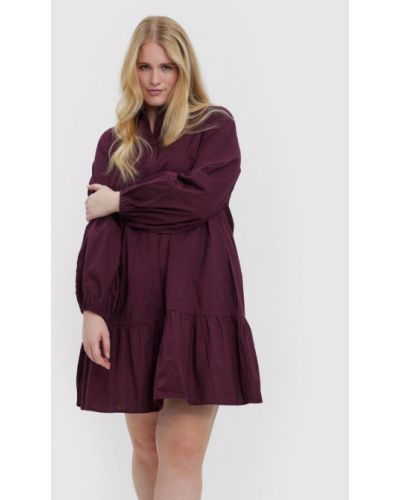 Vero Moda Curve Ing ruha Abby 10252780 Bordó Regular Fit