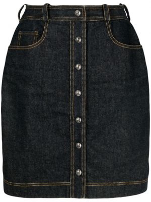 Džínsová sukňa na gombíky Chanel Pre-owned modrá