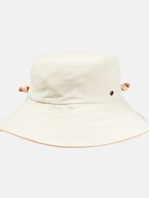 Sombrero de algodón reversible Maison Michel blanco