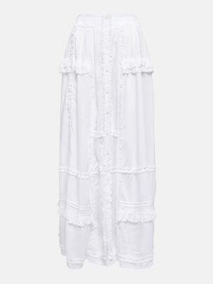 Viskózové mini sukně Poupette St Barth - bílá