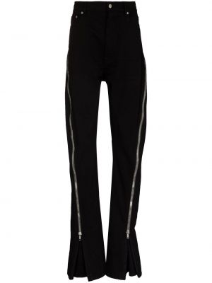 Slim fit skinny fit-jeans med dragkedja Rick Owens svart