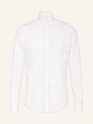 Biała koszula slim fit ze stójką Wilvorst