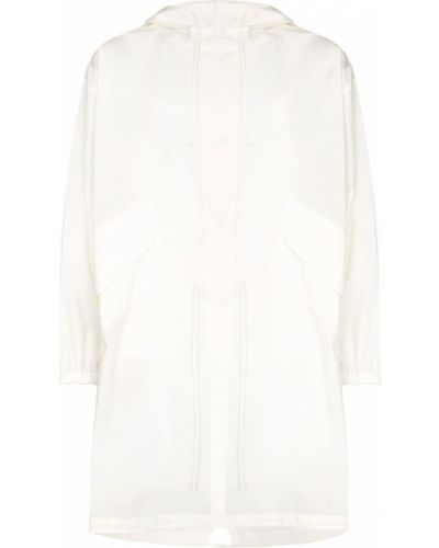 Παλτό με κουκούλα με σχέδιο Jil Sander λευκό