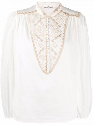 Krage bluse Ermanno Scervino hvit