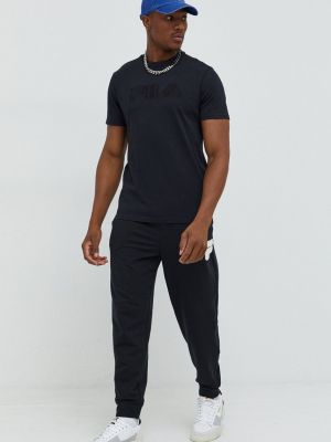 Спортивні штани з аплікацією Fila чорні