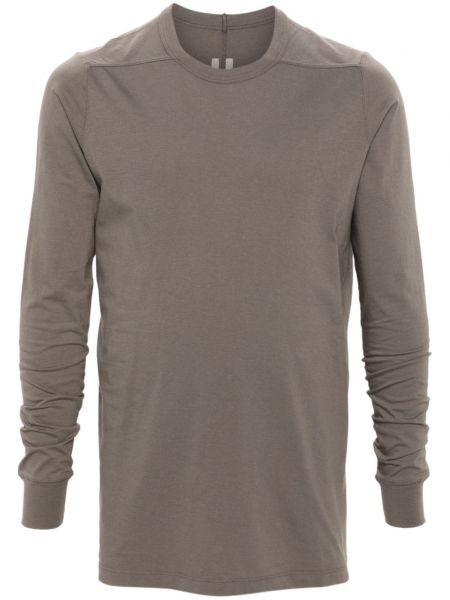 T-shirt manches longues en coton Rick Owens gris