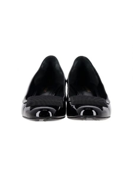 Calzado de cuero retro Yves Saint Laurent Vintage negro