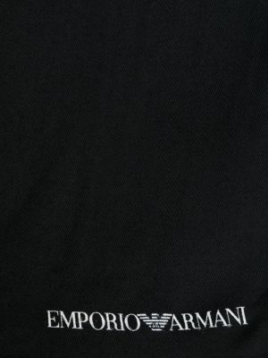 Schal mit print Emporio Armani schwarz