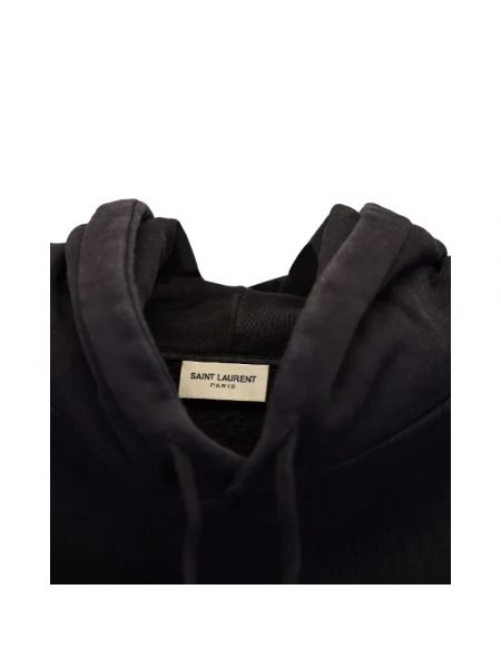Bluza bawełniana retro Yves Saint Laurent Vintage czarna
