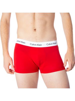 Slipy slim fit Calvin Klein czerwone