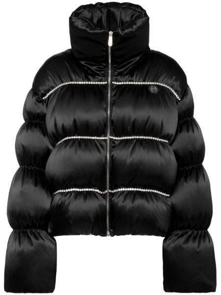 Pernata jakna s kristalima Philipp Plein crna