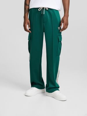 Pantaloni cu buzunare Bershka verde
