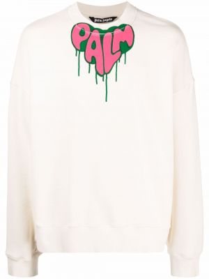 Herzmuster sweatshirt mit print Palm Angels weiß