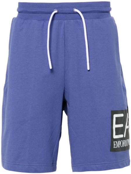 Pamučne kratke hlače s printom Ea7 Emporio Armani