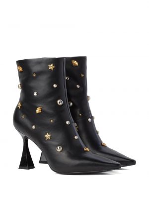 Ankle boots skórzane Karl Lagerfeld czarne