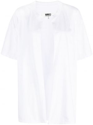T-shirt en coton Mm6 Maison Margiela blanc