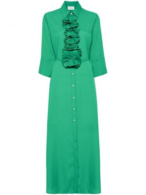 Πλισέ μάξι φόρεμα P.a.r.o.s.h. πράσινο