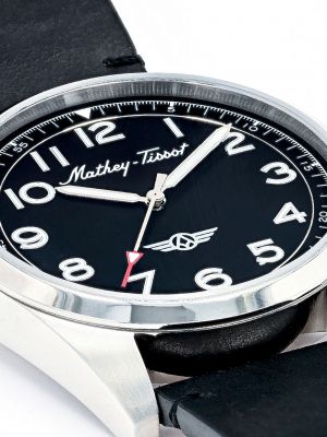 Кожаные часы Mathey-tissot черные