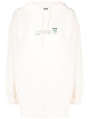 Sudadera con capucha con estampado Msgm beige