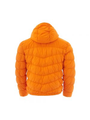 Pikowana kurtka puchowa z kapturem Woolrich pomarańczowa