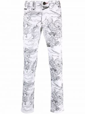 Дънки skinny fit с принт Philipp Plein