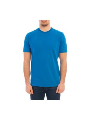 Koszulka slim fit Zanone niebieska