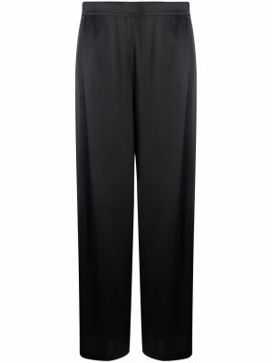 Pantalones de raso de seda bootcut Carine Gilson negro