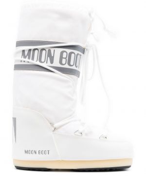 Зимни обувки за сняг с връзки с дантела Moon Boot бяло