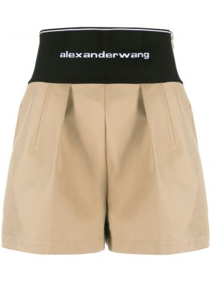 Pantaloncini con stampa Alexander Wang cachi