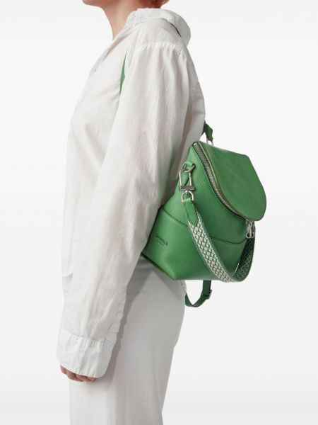 Leder rucksack mit taschen Shinola grün