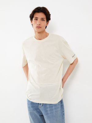 Хлопковая футболка с принтом с коротким рукавом Lcw Casual