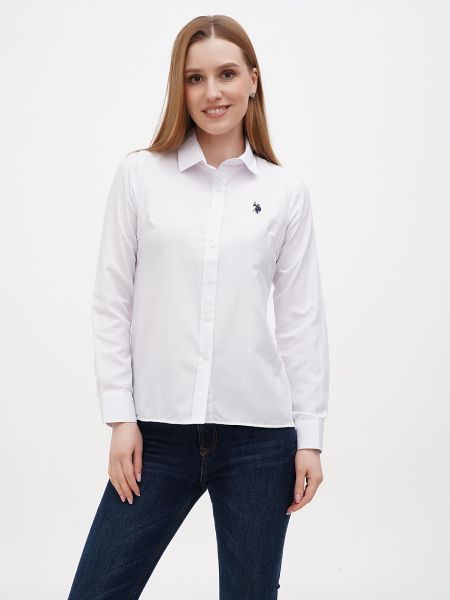 Бавовняна сорочка U.s. Polo біла