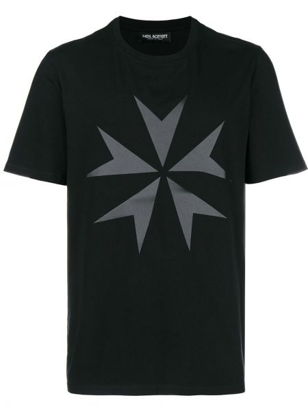 Majica s printom s uzorkom zvijezda Neil Barrett crna
