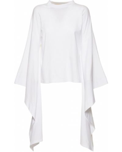 Oversize памучна тениска бяло Frankremme