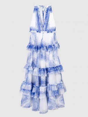 Довга сукня в квіточку з принтом Philosophy Di Lorenzo Serafini біла